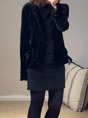 Sonia Rykiel Paris romantic black velvet blazer - vintage